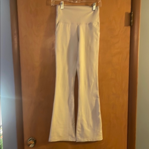 Women's Cream Flared Pants - Picture 1 of 3